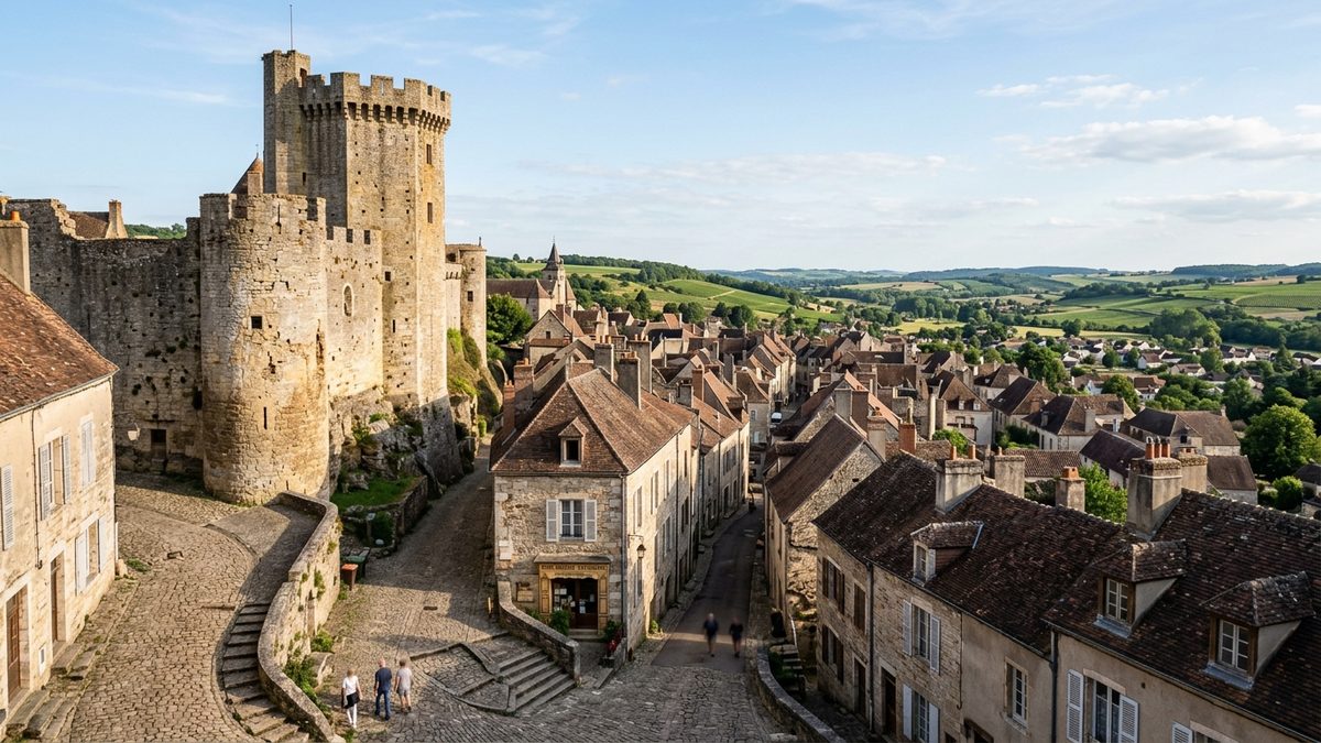 Château de Foix surplombant les quartiers de la vieille ville