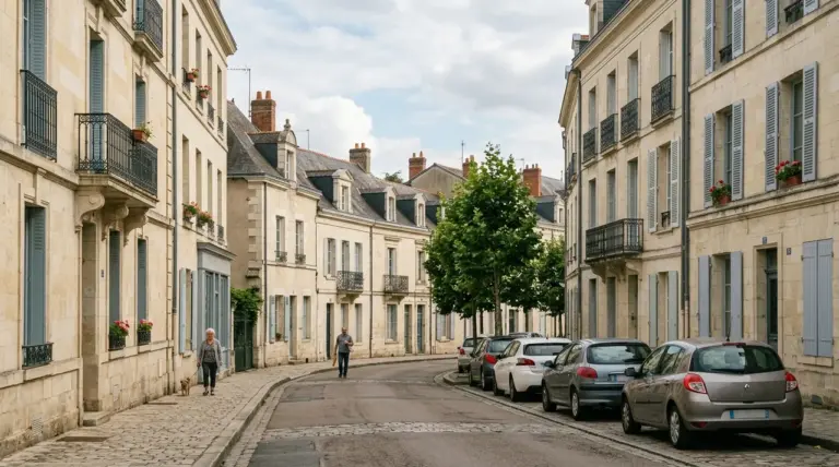 Rue résidentielle dans un quartier de Tarbes
