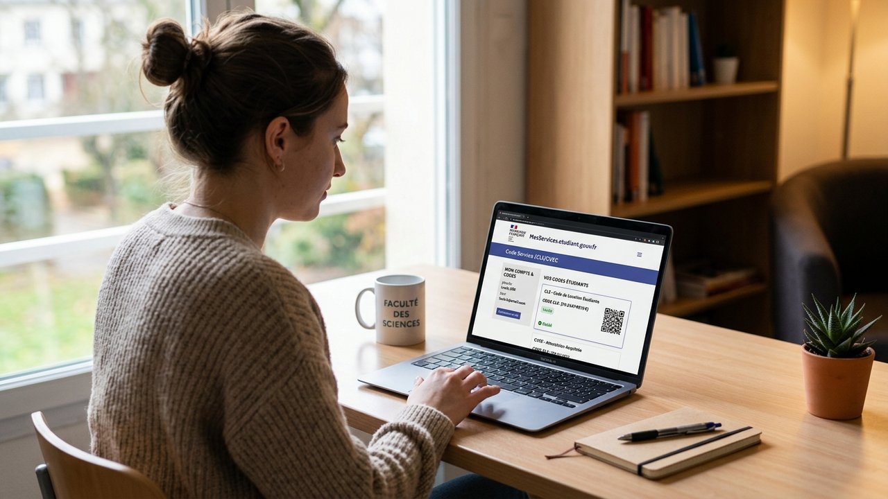Espace MesServices.etudiant.gouv.fr montrant le code locataire en ligne