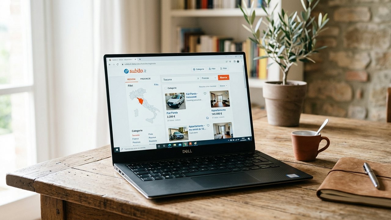 Interface de Subito.it, équivalent italien du Bon Coin