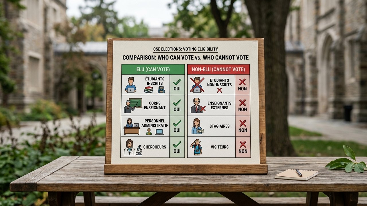 Tableau récapitulatif des personnes exclues du droit de vote au CSE