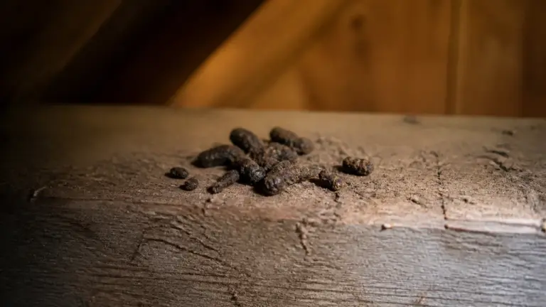 Excréments de fouine dans les combles