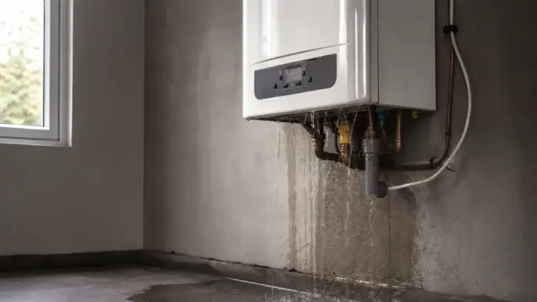 Chaudière qui fuit : fuite d’eau au sol