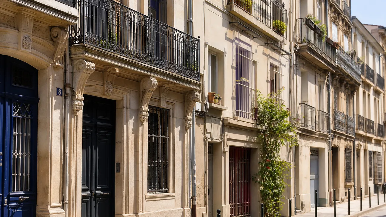 Immeubles anciens de Montpellier Figuerolles, quartier en transition