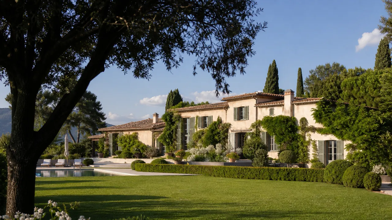 Villa de luxe avec jardin paysager